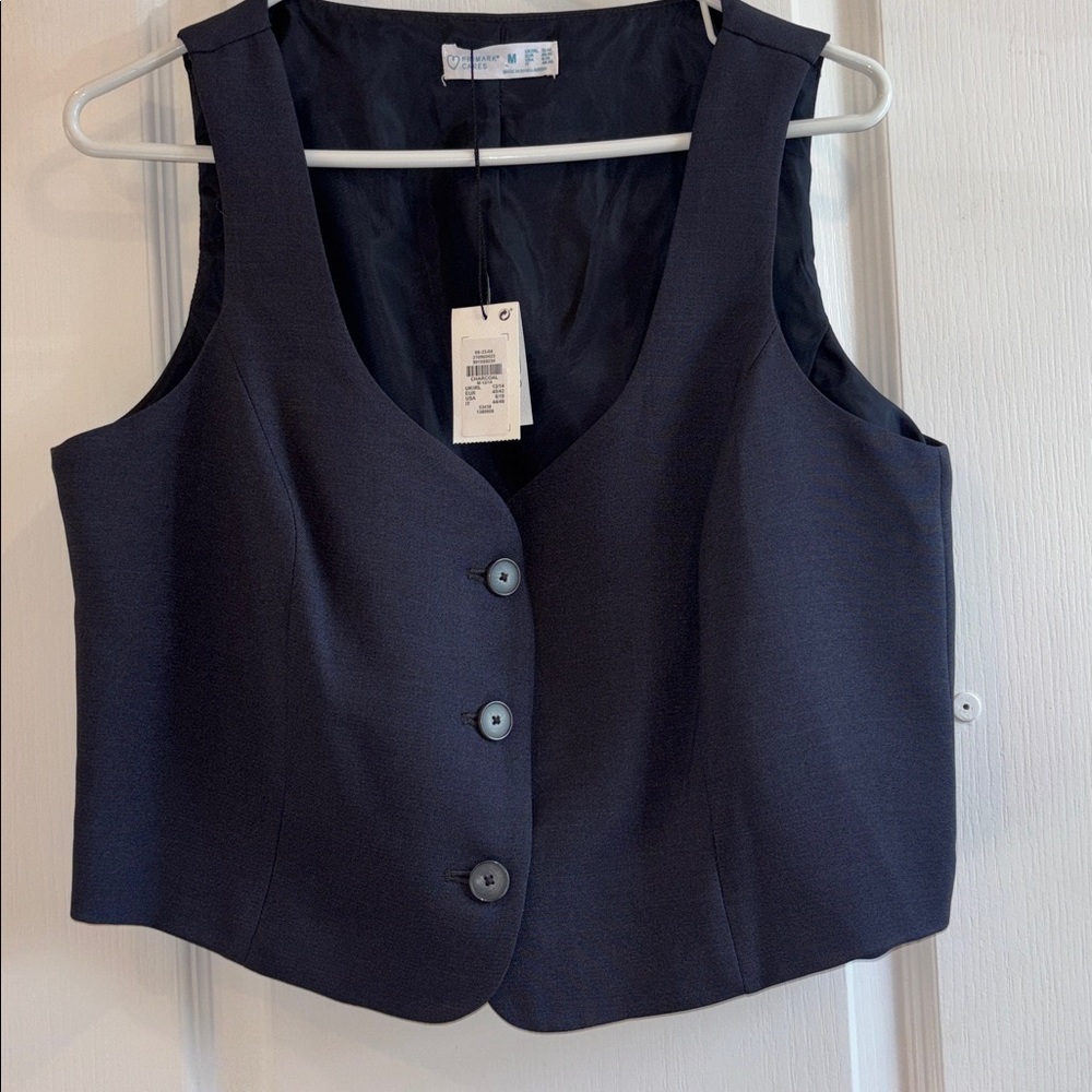 PAULA ECHEVARRIA FOR PRIMARK SLATE BLUE 3 BUTTON VEST NWTS SIZE 8/10 US
MEDIUM